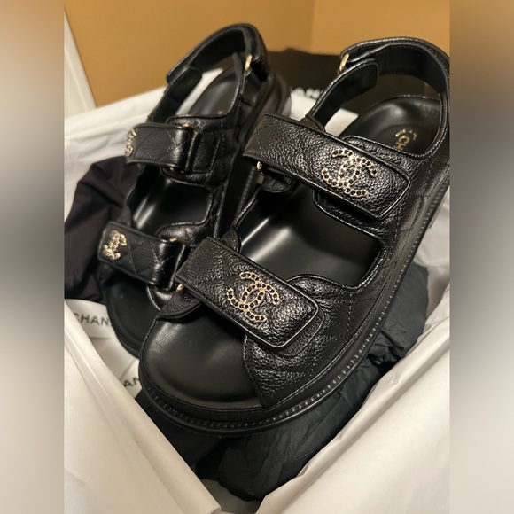 Chanel leather Sandals size37 - Picture 1 of 6